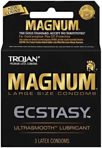 Trojan Magnum Ecstasy - 3 Pack | 022600647201 | Discreet Personal Wellness