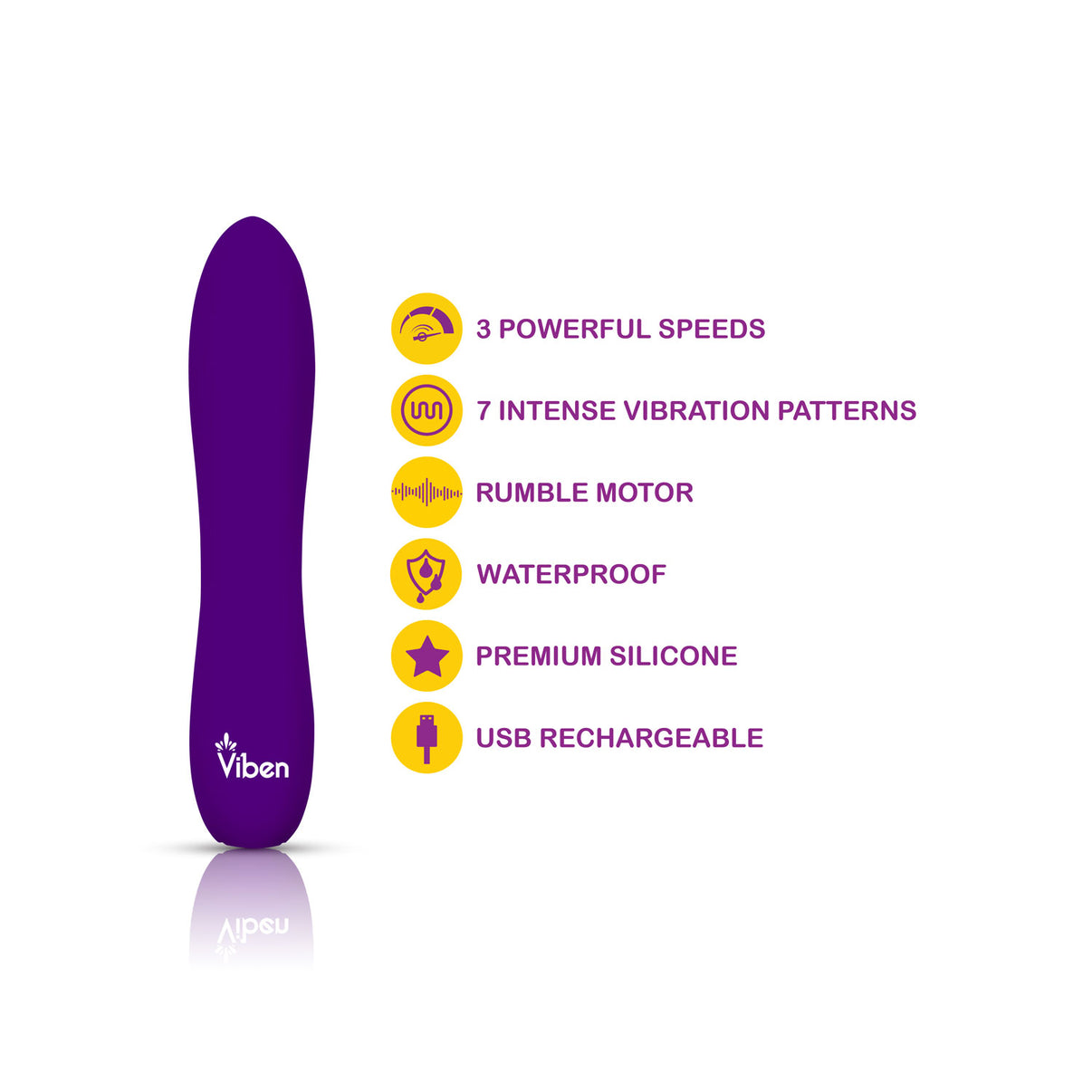 Vivacious - Violet - Intense 10-Function Bullet | 850018691055 | Discreet Personal Wellness