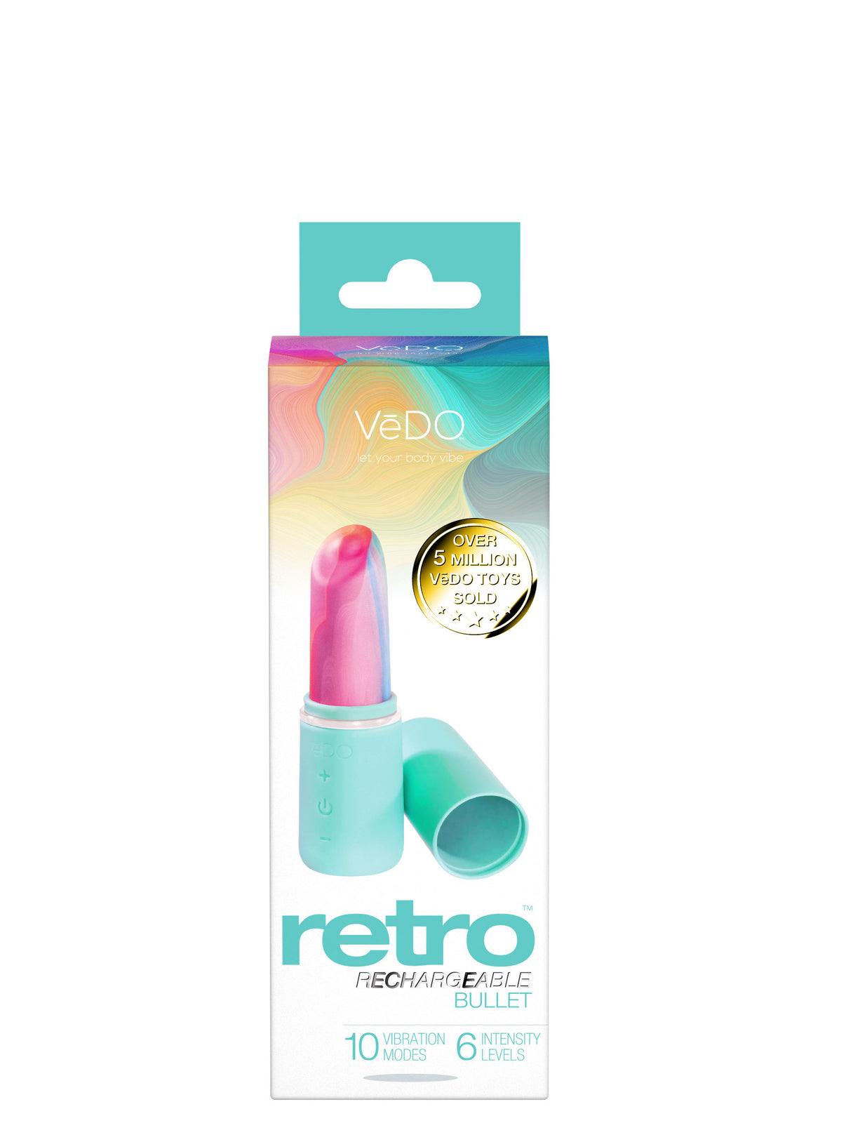 Retro Rechargeable Bullet - Turquoise | 850052871116 | Discreet Personal Wellness