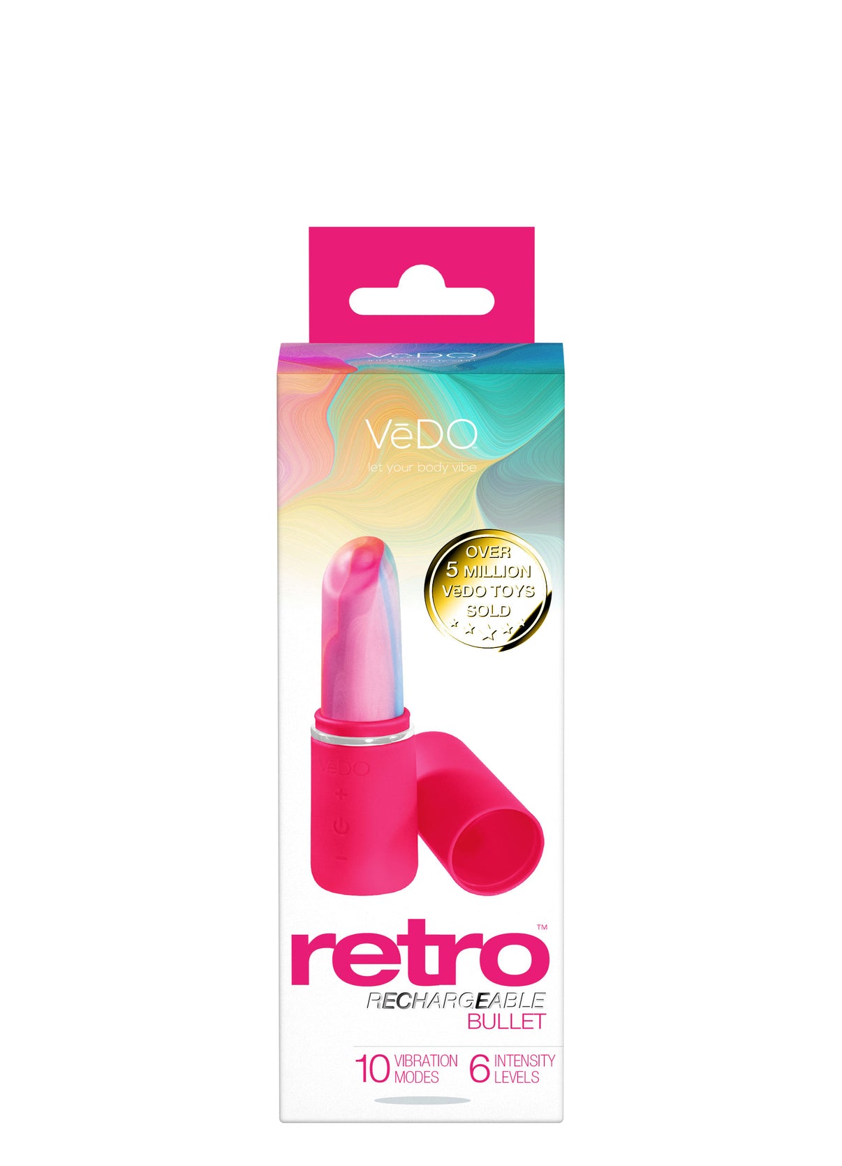 Retro Rechargeable Bullet - Pink | 850052871109 | Discreet Personal Wellness