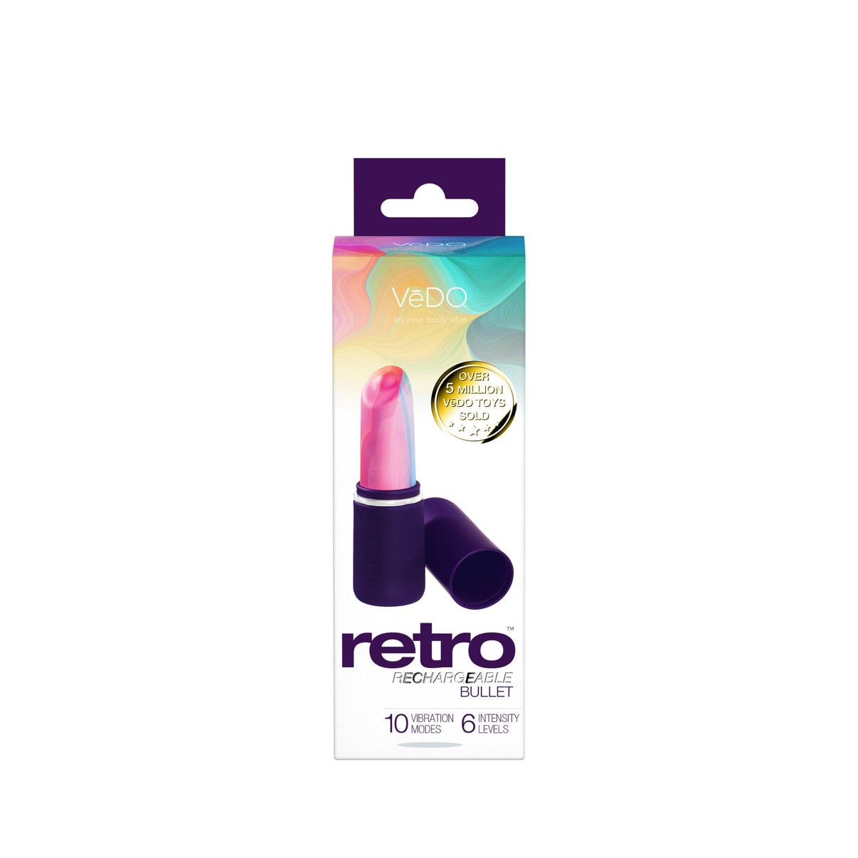 Retro Rechargeable Bullet - Purple | 850052871123 | Discreet Personal Wellness