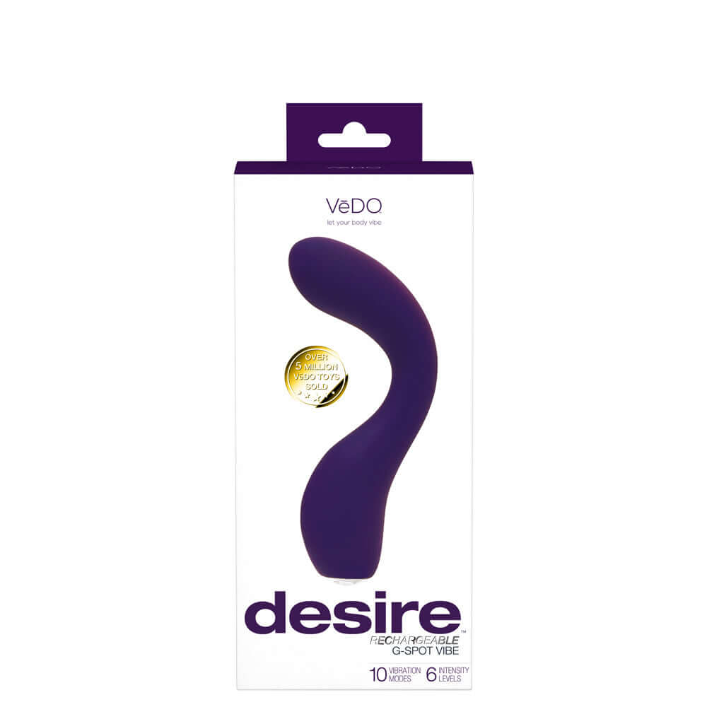 Desire Rechargeable G-Spot Vibe - Purple | 850052871215 | Discreet Personal Wellness