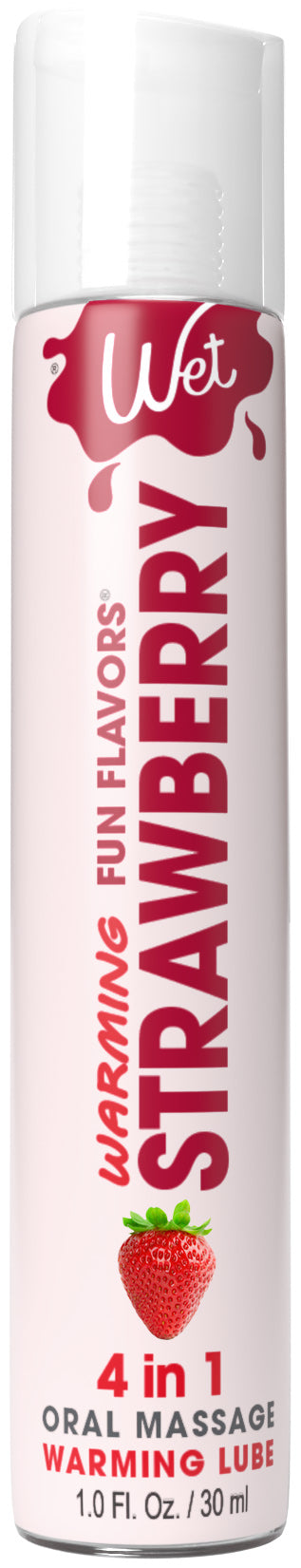 Wet Warming Fun Flavors - Strawberry - 4 in 1 Lubricant 1 Oz | 716222204422 | Discreet Personal Wellness