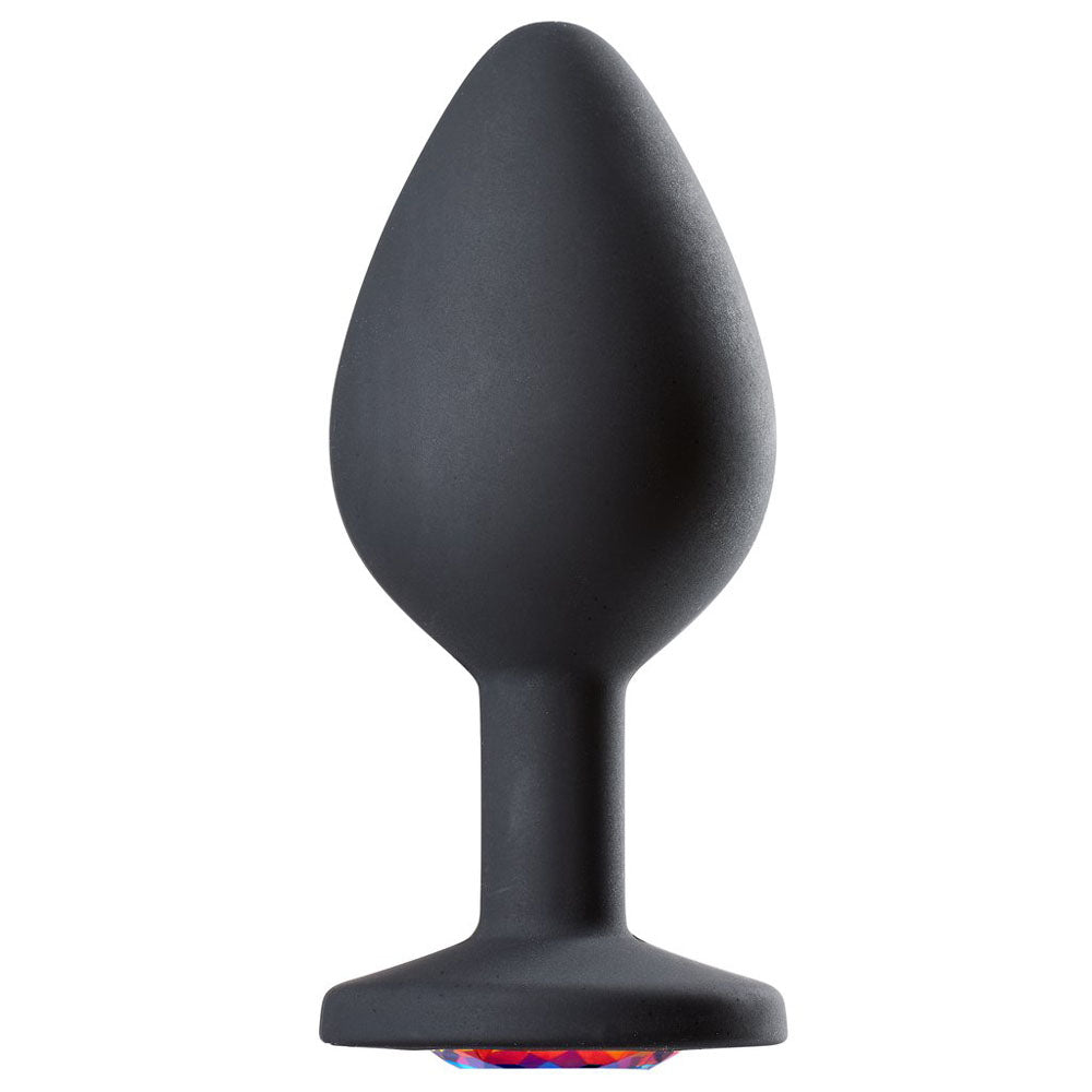 Cloud 9 Novelties Gems Jeweled Silicone Anal Plug - Medium | 853545008112 | Discreet Personal Wellness