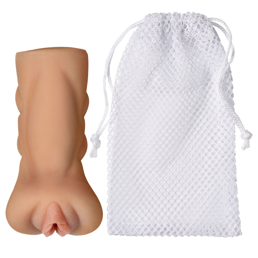 Pocket Vagina Stroker - Tan | 853545008471 | Discreet Personal Wellness