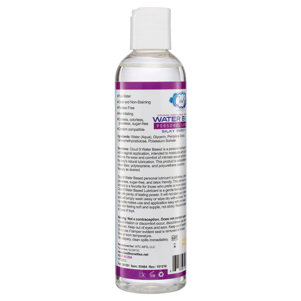 Cloud 9 Water Based Personal Lubricant 8 Fl. Oz. | 685239852769 | Discreet Personal Wellness
