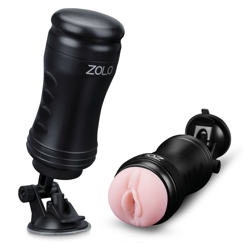Zolo Solo Flesh Discreet Suction Mounted Vagina Style Masturbator | 848416003976 | Discreet Personal Wellness